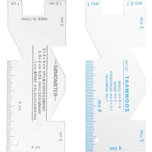 LMDZPrecision Seam Measuring Gauge Metal Quilting Ruler Template Sewing Ruler For DIY Garment Design Patchwork Quilting Craft