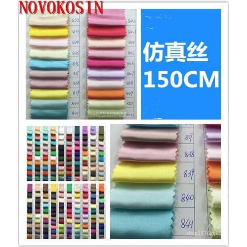 Soft Elastic Satin 150cm Width Fabric Evening Dress Faux Silk Material