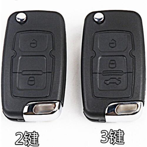 DAKATU Car Flip Folding Remote Key Shell 2/3 Buttons For Geely Emgrand EC7 GX7 EC715-RV Replacement Remote Car Key Shell Case