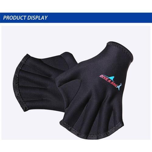 DIVE & SAIL diving gloves, swimming surf training palms, swimming palms, webbed palm paddling gloves W