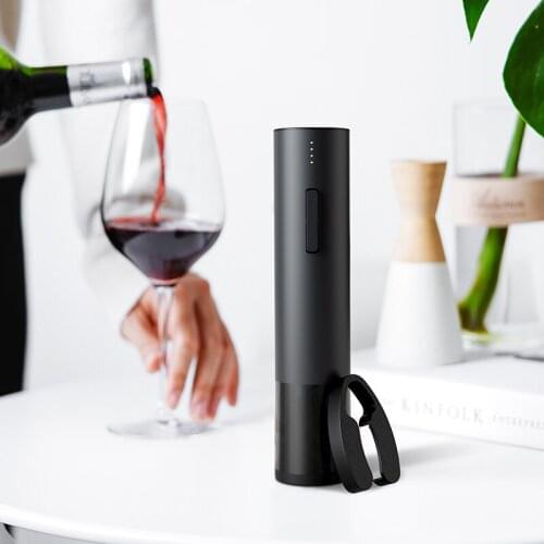 Rechargeable Electric Opener 500mAh Lithium Battery Metal Wine Bottle Opener with Foil Cutter Kitchen Tools Automatic Corkscrew
