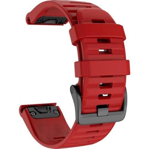 20 22 26mm Silicone Watch Band Easy Release Quick Fit Strap for Garmin Fenix 3 3HR/Fenix 5X 5 Plus/S60/D2/MK1/MARQ 6 6S 6X Pro