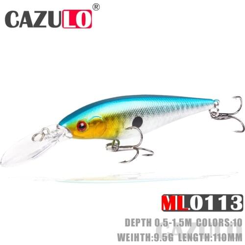 Fishing Accessories Lures Minnow Isca Artificial Weights 9.5g 11cm Baits Depth 0.5-1.5m Wobblers Pesca For Pike Articulos Leurre