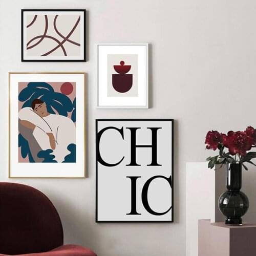 Chic Poster and Prints Abstract Lines Canvas Art Paintings Modern Living Room Bedroom Backdrop Wall Unique Simple Pictures Decor