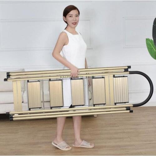 Ladder Household Folding Herringbone Ladder Indoor Multi-function Thickened Aluminum Alloy Ladder Clothes Rack Telescopic Elevat