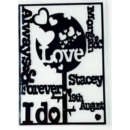 YLEF068 Love Plastic Embossing Folder For Scrapbook Stencils DIY Photo Album Cards Making Decoration Scrapbooking Template New