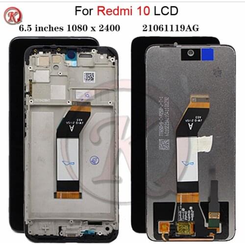 6.5" Original For Xiaomi redmi 10 lcd Display Touch Screen with frame For Xiaomi redmi10 redmi 10 LCD screen