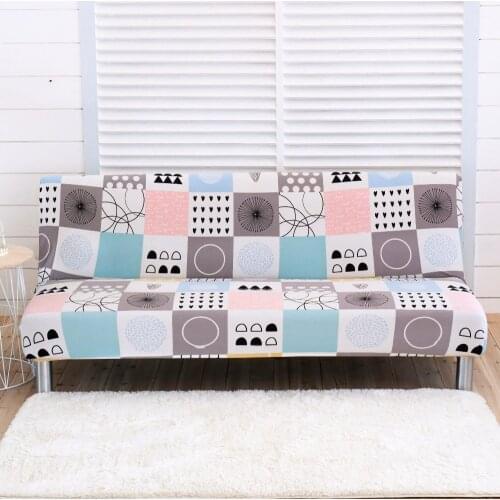 1pc Printed All-inclusive Tight Wrap Slipcover Elastic Sofa Cover Couch Sofa Towel Without Armrest Folding Sofa Bed