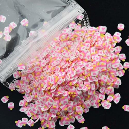 100000pcs -1kg Popsicle Polymer Clay - Fruit Slices 5 styles 3D Polymer Clay Tiny Fruit slices Nail Art Sticker Fimo100000