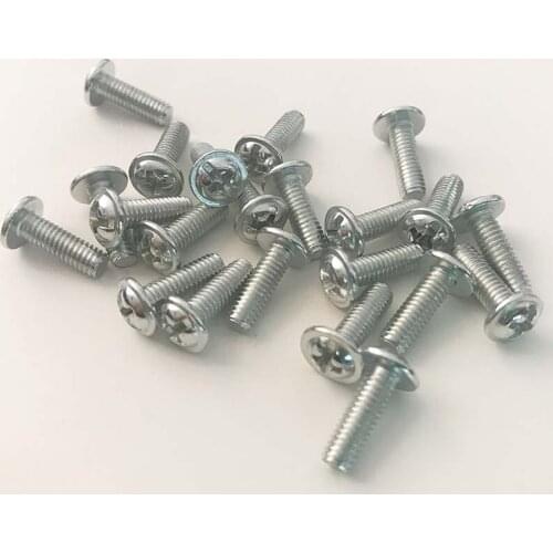 10PCS/LOT White Zinc Carton Steel M4 Screws Lamp Fittings M4x6 M4x8 M4x10 M4x12 Thread Tooth Hardware Fastener Accessories