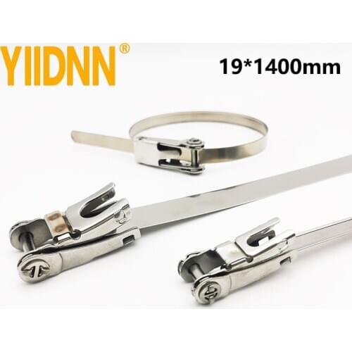 201 304 316 Without Tool Stainless Steel Ratchet-Lokt Cable Tie for Hose Bundling,19*1400mm ，100PC