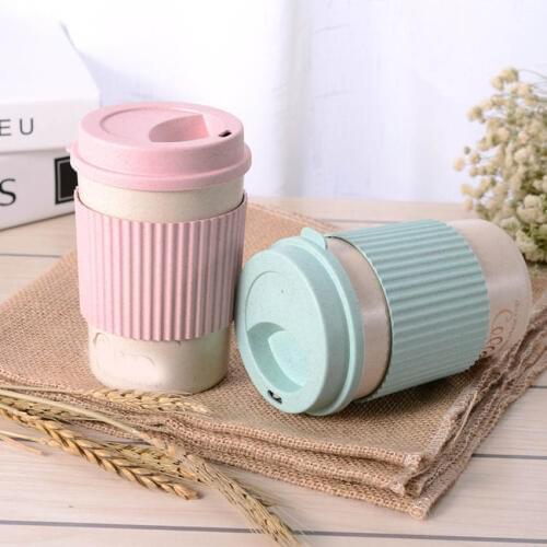 350/450/550ml Easy to Go Travel Coffee Mug Wheat Stalk Tea Mug Coffee Mug With Lid Stir Water Mug Office Drinkware Cup