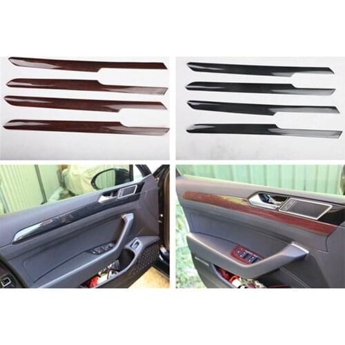 4pcs/lot Car stickers ABS carbon fiber grain Interior door shake handshandle cover for 2016-2018 VW Volkswagen Passat B8 sedan