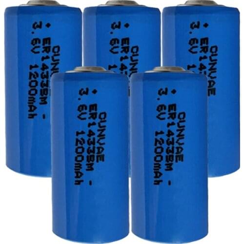 5PCS High magnification ER14335M 14335 2/3AA 3.6V 1200mah Lithium battery PCL dry primary cell gas medical device
