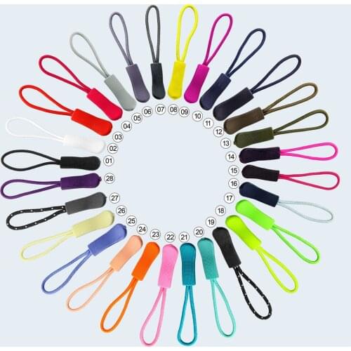 500Pcs Quality Zipper Pull Cord Rope Pullers Zip Puller Replacement Ends Lock Zips Bags Clip Buckle Travel Accessories