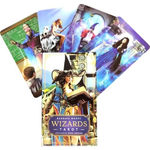 Barbara Moore Wizards Tarot Cards For Divination Personal Use Tarot Full English Version Partys Board Games 78 Sheets/Box