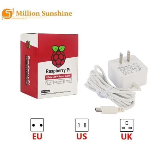 Raspberry Pi 4 Model B Official USB-C Power Adapter 5.1V 3A Power Supply for Raspberry Pi 4 RPI112