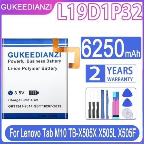 GUKEEDIANZI Replacement Battery L19D1P32 6250mAh For Lenovo Tab M10 TB-X505X X505L X505F