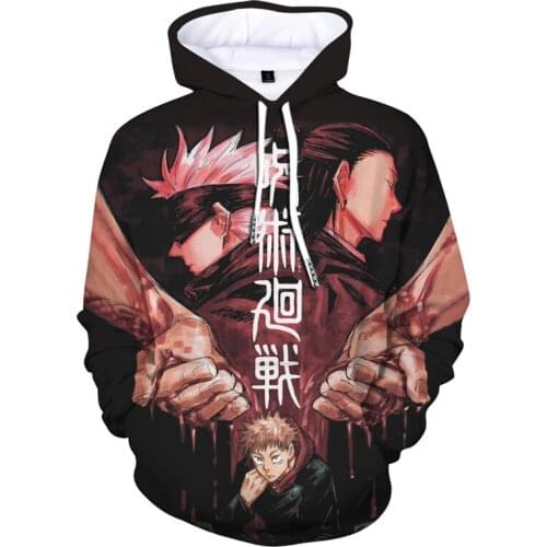 Anime Jujutsu Kaisen Cosplay Figure Yuji Itadori Fushiguro Megumi Cosplay 3D Costume Zipper Jacket Costume Tops