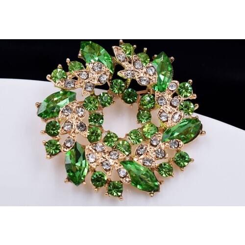Bouquet Rhinestone Brooches And Pins Scarf Clip Big Flower Crystal Brooch For Women Fashion Brooch Pin Jewelry Gifts DIY Bouque