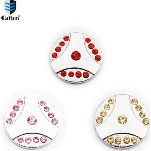 Caiton Crystal Golf Ball Markers with Magnetic Necklace Hat clip