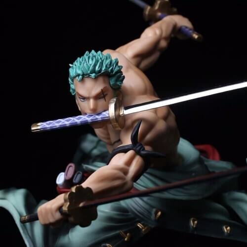 Puppets Anime Figurine Een Stuk Anime Figuur Nieuwe Wereld Roronoa Zoro Strohoed Classic Battle Action Figure Collectible Model