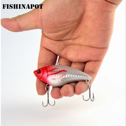 FISHINAPOT 1PCS 16g/7cm Man-made Wobbler Hard VIB Lures Fishing Bait Treble Hooks Crankbait Fishing Tackle Peche Pesca Jerkbait