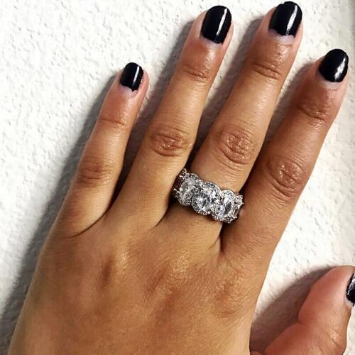 4 colour Unique Design promise Ring 925 Sterling silver 5A cz Statement Wedding Band Rings for women Bridal Party Luxury Jewelry