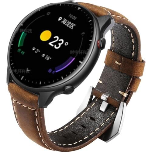 Leather Band For Amazfit GTR 2 GTR Sport Strap Watchband for Huami Amazfit GTR47 Smart watch Wrist band Bracelet ремешок Correa