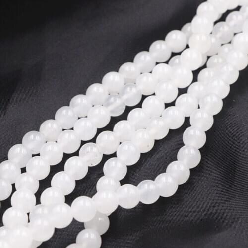 Natural Stone Jades Crystal Loose Beads for Jewelry Making Round Loose Beads Jaspers Chalcedony DIY Accessories Finding 15" A844