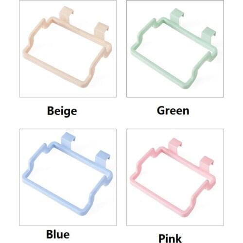 Hot Kitchen Garbage Cupboard Door Back Hanging BagCabinet Door Organizer Towel Holders Trash Bag Hanger Storage Shelf