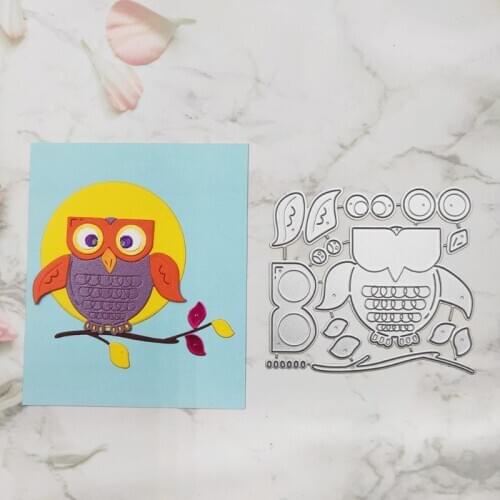 Owl Metal Cutting Dies Stencil Scrapbooking DIY Album Stamp Paper Card Embossing R7RC
