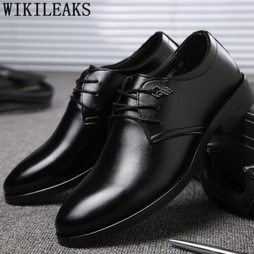 Wedding Shoes Men Elegant Black Office Shoes Men Brown Dress Oxford Shoes For Men Fashion Chaussure Classique Homme Buty Meskie