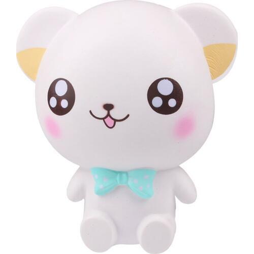 Kawaii Squishys Animal Bowknot Bear Antistress Jumbo Soft Slow Rising Anti-stress Squeeze Decompression Stress Relief Vent Toy