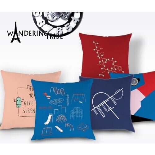 Nordic Letter Throw Pillow Cover Colorful Sport Decor Cushion Case Covers Simple Home Decoration Sofa Bed Cushions Pillows Cojin