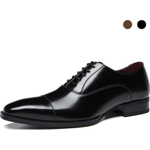 Solid Oxford Fashion Man Shoes Business Style Office Designer Handmade Shoe Best Wedding Dress Formal Men Shoes