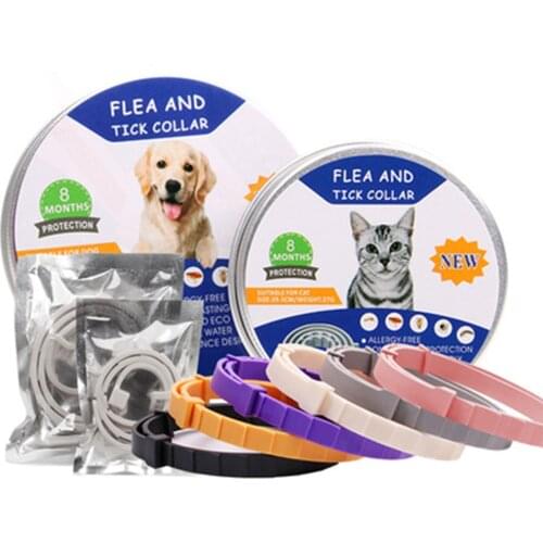 Pet Dog Cat Anti Flea Collar Dog Outdoor Adjustable Pet Collar cat Accessories 8 Months Drop Shipping