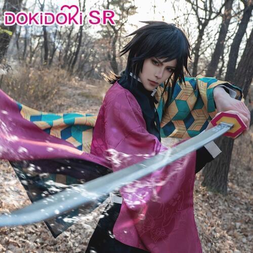 DokiDoki-SR Anime Demon Slayer: Kimetsu no Yaiba Cosplay Tomioka Giyuu Cosplay Men Kimetsu no Yaiba Costume Tomioka Giyuu