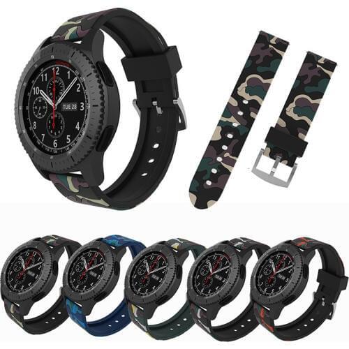 22mm/20mm Strap For Galaxy Watch 46mm/42mm Soft Rubber Soft Silicone Belt Light Sport Watches Accessories Huawei Watch Correa