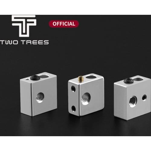 MK8 Heating aluminum block For MK7/MK8 Extruder Accessories Heat Head Aluminium Part Heated with Screw 3D Printer Part