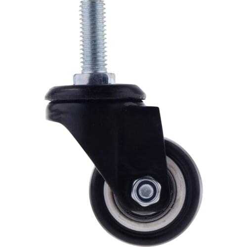 1.5'' Durable Rubber Swivel Plate Caster Wheel Rollers M10 for Carts Chairs