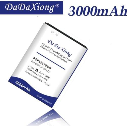 3000mAh Replacement Battery For Prestigio Grace S5 LTE PSP5551DUO PSP5551 PSP 5551 DUO Bateria Batterie Cell Phone Batteries