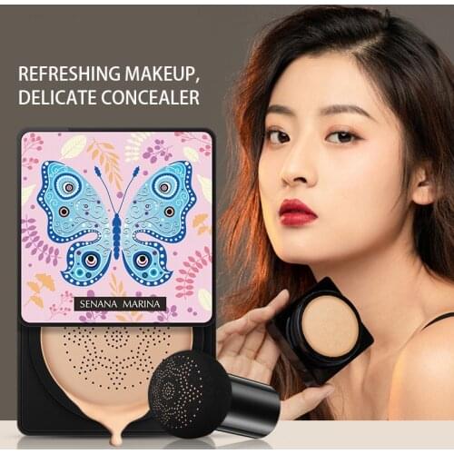 Mushroom Head Air Cushion CC Cream Natural Moisturizing Foundation Concealer Whitening Makeup BB Cream Cosmetics QBMY