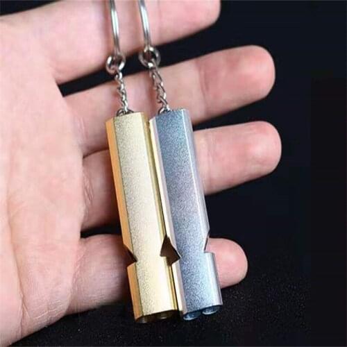 10PCS High Quality Whistle Treble Two-Hole Whistle Sports Training Tool Supplies Outdoor Adventure Equipment Keychain
