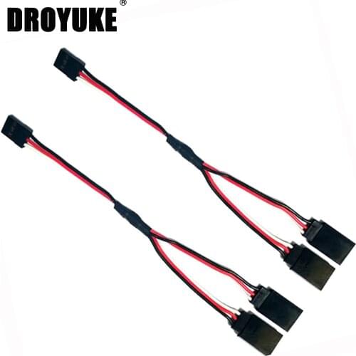 Droyuke 1PCS 15/30/50cm 1to1 1to 2 1 to 3 1 to 4 RC Servo Extension Wire Cable for Futaba JR Male to Female RC Model