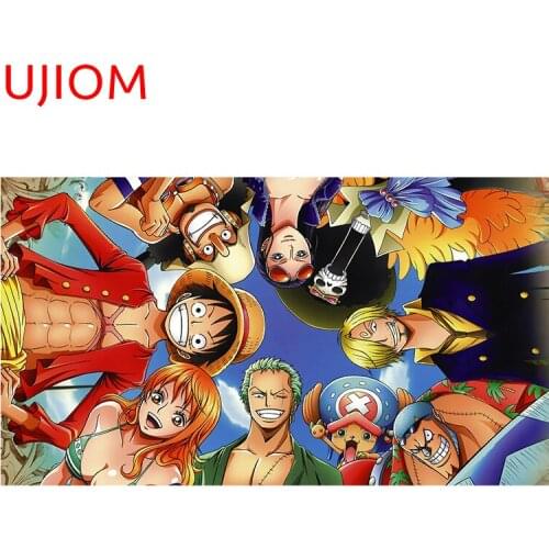 UJIOM ONE PIECE Childrens Bedroom Decoration Anime Decor Poster Living Room Decoration Bedroom Accessories Wall Stickers