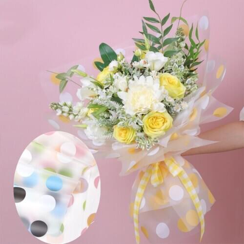 20pcs Colorful Bubble Print Waterproof Flower Wrapping Papers Gift Wrapping Papers Bouquet flower shop Supply