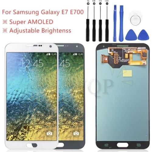 Super AMOLED LCD For Samsung Galaxy E7 LCD Display Touch Screen Digitizer Assembly E700 E700F E7000 E7009 Replacement Parts