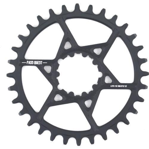 PASS QUEST GXP MTB Narrow Wide Chainring 32T-42T 0mm Offset Mountain Bike Chainwheel Bicycle Crankset