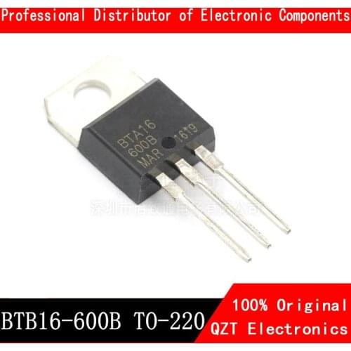 10pcs/lot BTB16-600B BTB16-600 BTB16 Triacs 16 Amp 600 Volt TO-220 new original In Stock